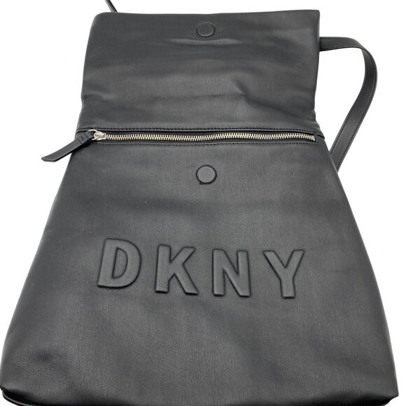 DKNY Tilly vegan leather backpack Logo embossed Black City Career Travel main image 12